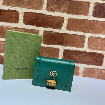 Gucci Diana card case wallet emerald green leather 658244 size 11cm