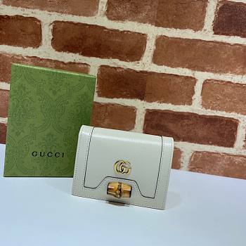Gucci Diana card case wallet white leather 658244 size 11cm