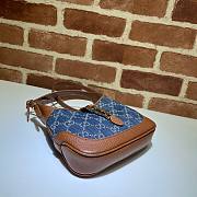 Gucci Jackie 1961 mini shoulder bag (blue & irovy GG denim) 637092 size 19cm - 5