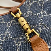 Gucci Jackie 1961 mini shoulder bag (blue & irovy GG denim) 637092 size 19cm - 2