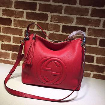 Gucci Soho leather hobo (red leather) 408825 size 35cm