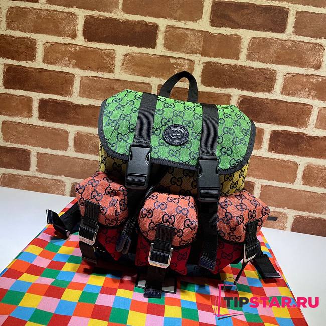 Gucci GG multicolour small backpack 658783 size 21cm - 1