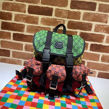 Gucci GG multicolour small backpack 658783 size 21cm