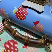 Gucci Les Pommes Padlock bag blue leather ‎603221 size 24cm - 5