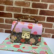 Gucci Les Pommes Padlock bag pink leather ‎603221 size 24cm - 1