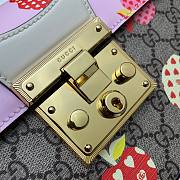 Gucci Les Pommes Padlock bag pink leather ‎603221 size 24cm - 3