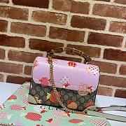 Gucci Les Pommes Padlock bag pink leather ‎603221 size 24cm - 2