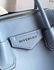 Givenchy small Antigona soft bag in smooth light blue leather BB50F3B0WD-662 size 30cm - 2