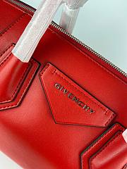 Givenchy small Antigona soft bag in smooth light red leather BB50F3B0WD-662 size 30cm - 3