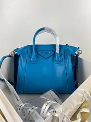 Givenchy small Antigona soft bag in smooth blue leather BB50F3B0WD-662 size 30cm - 1