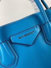 Givenchy small Antigona soft bag in smooth blue leather BB50F3B0WD-662 size 30cm - 2