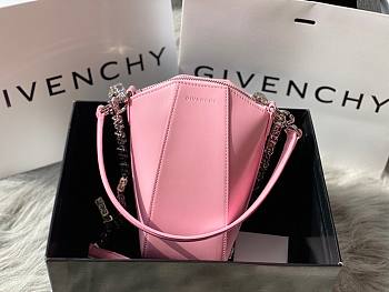 Givenchy mini Antigona vertical bag in box pink leather BBU01RB00D-540 size 20x10x8.5cm
