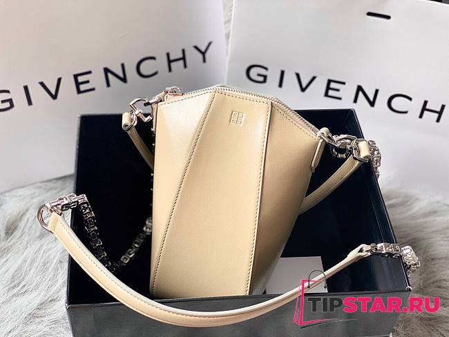 Givenchy mini Antigona vertical bag in box beige leather BBU01RB00D-540 size 20x10x8.5cm - 1