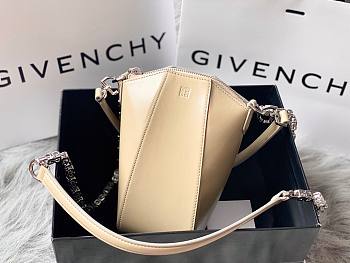 Givenchy mini Antigona vertical bag in box beige leather BBU01RB00D-540 size 20x10x8.5cm