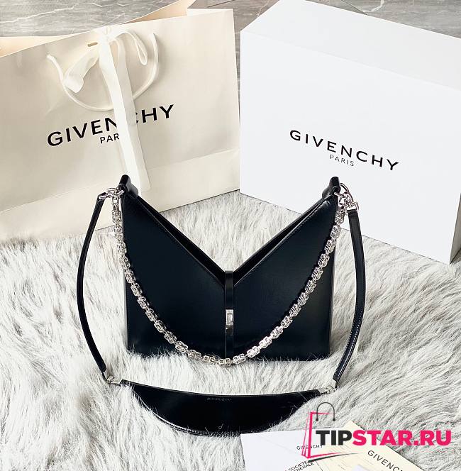 Givenchy small Cut-out bag in box black leather with chain BB50GTB00D size 27cm - 1