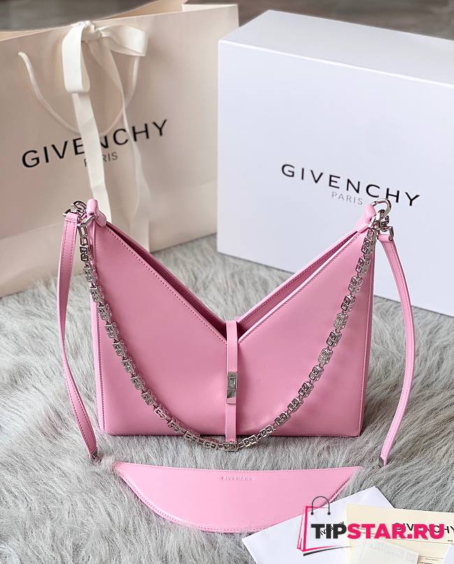 Givenchy small Cut-out bag in box baby pink leather with chain BB50GTB00D size 27cm - 1