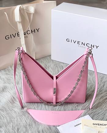 Givenchy small Cut-out bag in box baby pink leather with chain BB50GTB00D size 27cm