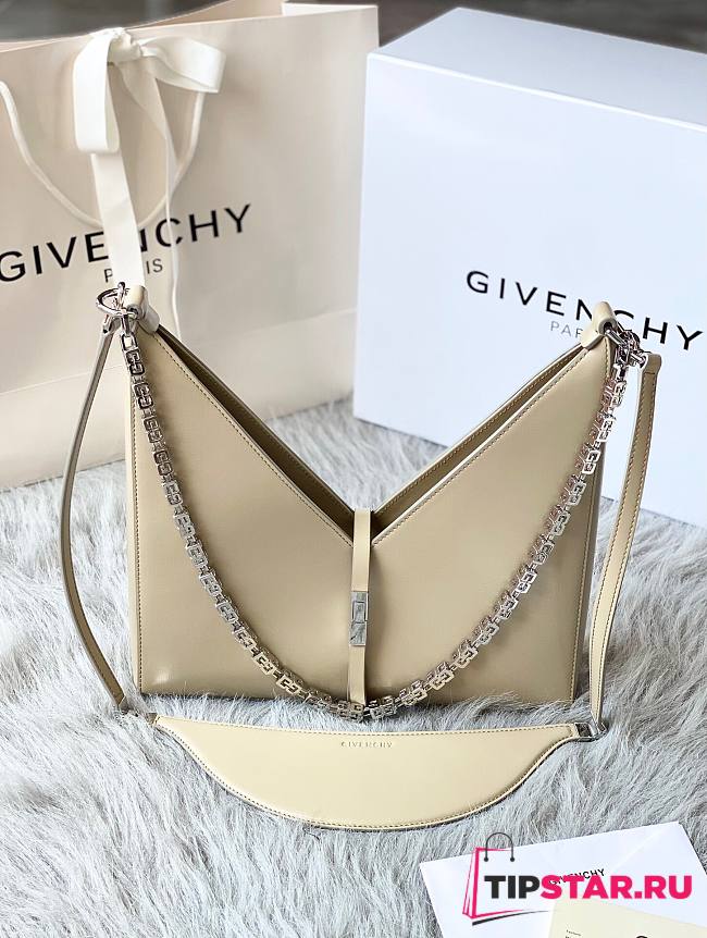 Givenchy small Cut-out bag in box beige leather with chain BB50GTB00D size 27cm - 1