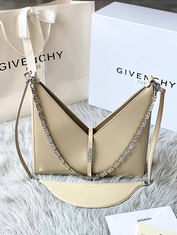 Givenchy small Cut-out bag in box beige leather with chain BB50GTB00D size 27cm