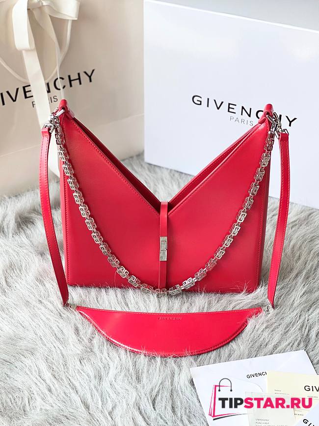 Givenchy small Cut-out bag in box red leather with chain BB50GTB00D size 27cm - 1
