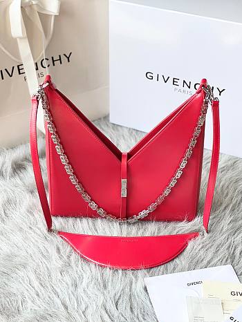Givenchy small Cut-out bag in box red leather with chain BB50GTB00D size 27cm