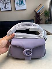 Coach | Pillow tabby purple leather shoulder bag C3880 size 18cm - 1