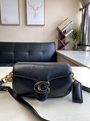 Coach | Pillow tabby black leather shoulder bag C3880 size 18cm - 6