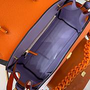 Versace LA Medusa large handbag orange leather DBFI039 size 35cm - 3