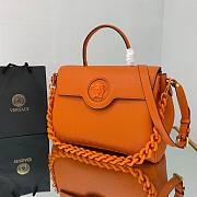 Versace LA Medusa large handbag orange leather DBFI039 size 35cm - 5