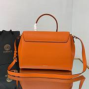Versace LA Medusa large handbag orange leather DBFI039 size 35cm - 6