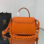 Versace LA Medusa medium handbag orange leather DBFI039 size 25cm - 5