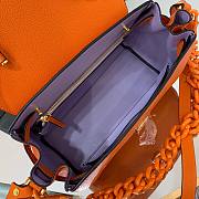 Versace LA Medusa medium handbag orange leather DBFI039 size 25cm - 3