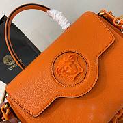 Versace LA Medusa medium handbag orange leather DBFI039 size 25cm - 2