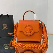 Versace LA Medusa small handbag orange leather DBFI040 size 20cm - 1