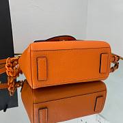 Versace LA Medusa small handbag orange leather DBFI040 size 20cm - 6