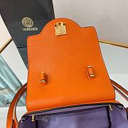Versace LA Medusa small handbag orange leather DBFI040 size 20cm - 4