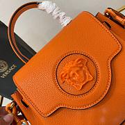 Versace LA Medusa small handbag orange leather DBFI040 size 20cm - 2