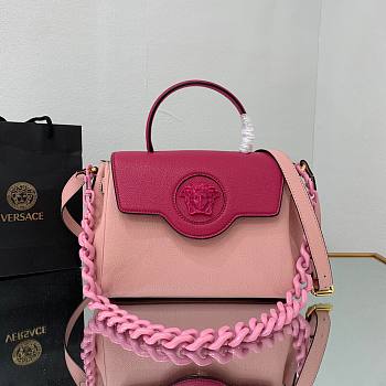Versace LA Medusa medium handbag rose pink leather DBFI039 size 25cm