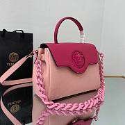 Versace LA Medusa medium handbag rose pink leather DBFI039 size 25cm - 3
