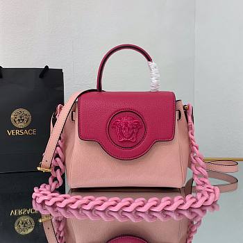 Versace LA Medusa small handbag rose pink leather DBFI040 size 20cm