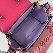 Versace LA Medusa small handbag rose pink leather DBFI040 size 20cm - 5