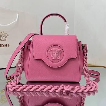 Versace LA Medusa small handbag pink leather DBFI040 size 20cm