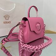 Versace LA Medusa small handbag pink leather DBFI040 size 20cm - 5