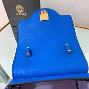 Versace LA Medusa small handbag lapis blue leather DBFI040 size 20cm - 4