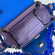 Versace LA Medusa small handbag lapis blue leather DBFI040 size 20cm - 5