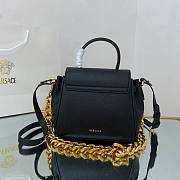 Versace LA Medusa small handbag black leather gold chain DBFI040 size 20cm - 2