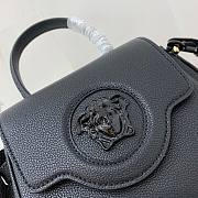 Versace LA Medusa black handbag orange leather DBFI040 size 20cm - 2