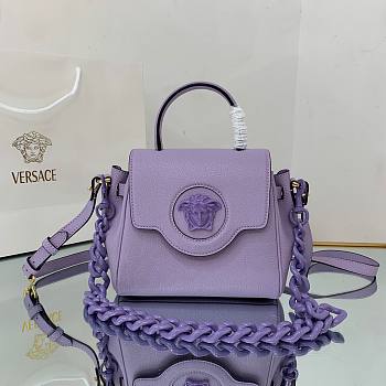 Versace LA Medusa small handbag lilac leather DBFI040 size 20cm