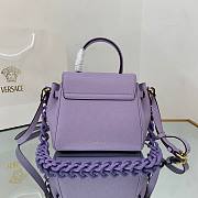 Versace LA Medusa small handbag lilac leather DBFI040 size 20cm - 6