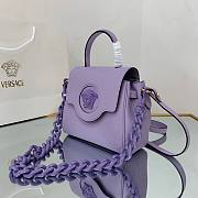 Versace LA Medusa small handbag lilac leather DBFI040 size 20cm - 5